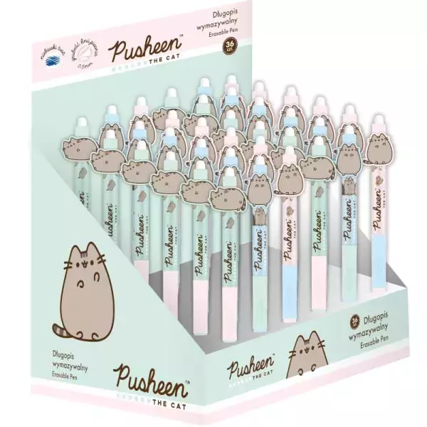 Pusheen. Długopis wymazywalny z ergonomicznym uchwytem - Papiernicze i szkolne