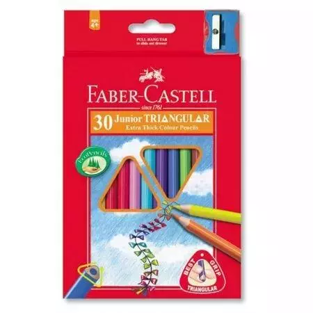 Kredki Jumbo trójkątne 30 kol + temp FABER CASTELL - Papiernicze i szkolne