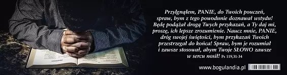 Zakładka do książki. Przylgnąłem, Panie, do Twoich pouczeń... - Papiernicze i szkolne