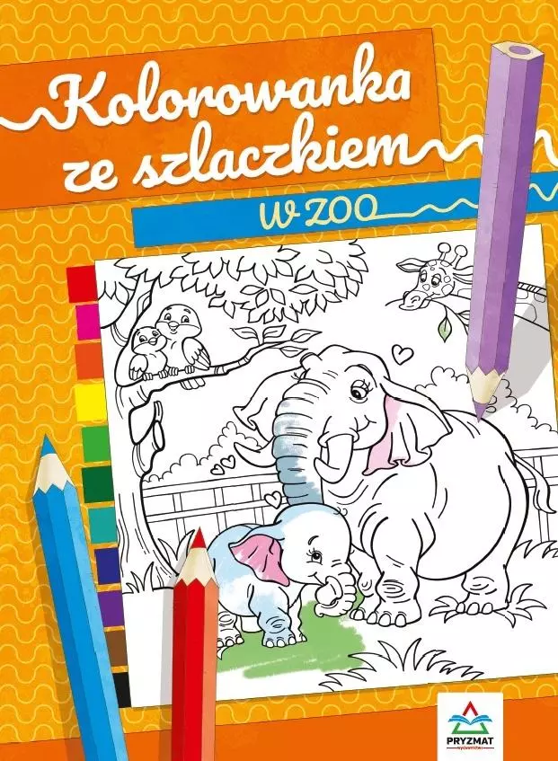 Kolorowanka ze szlaczkiem. W ZOO - Książki
