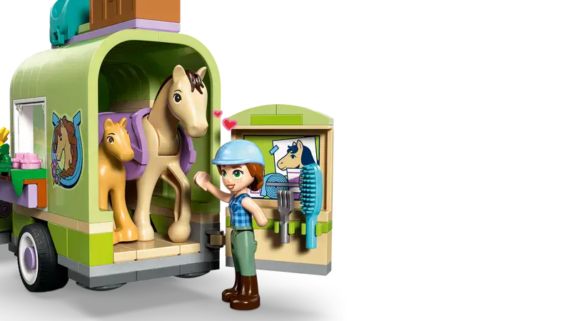LEGO Friends Przyczepa z koniem i źrebaczkiem 42695 - Zabawki