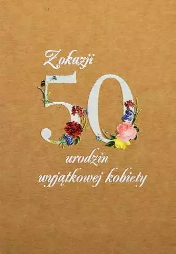 Kartka okolicznościowa eko Urodziny 50 TS51 - Papiernicze i szkolne