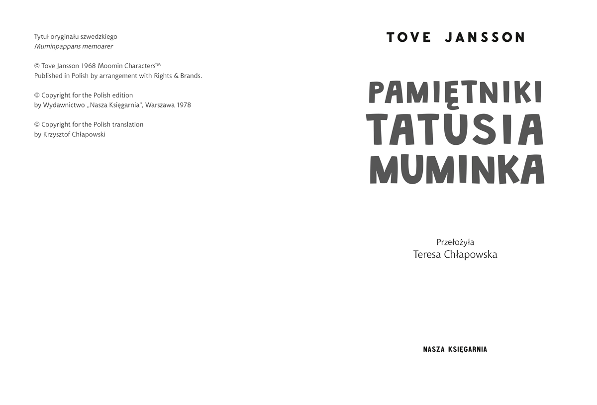 Pamiętniki Tatusia Muminka - Książki