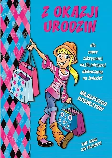 Karnet Young B6 + koperta wzór nr 001 Urodziny - Książki