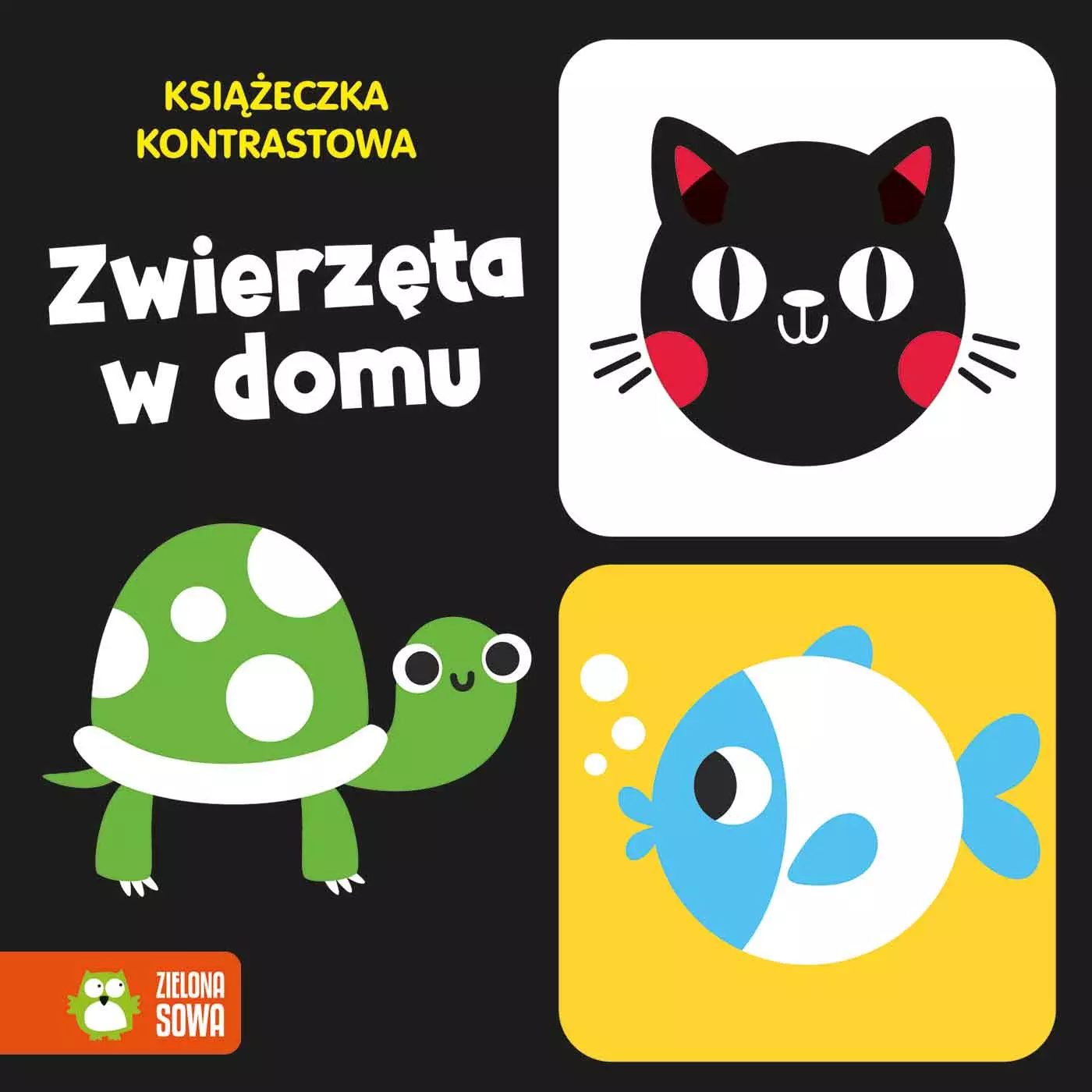 Książeczka kontrastowa. Zwierzęta w domu - Książki