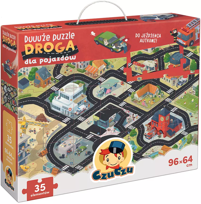 Duuuże puzzle 35 elementów. Droga dla pojazdów - Puzzle