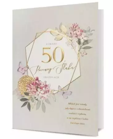 Karnet B6 Rocznica ślubu 50 - Papiernicze i szkolne