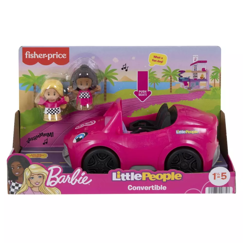 Fisher-Price. HJN53 Little People. Kabriolet Barbie i zestaw figurek - Zabawki