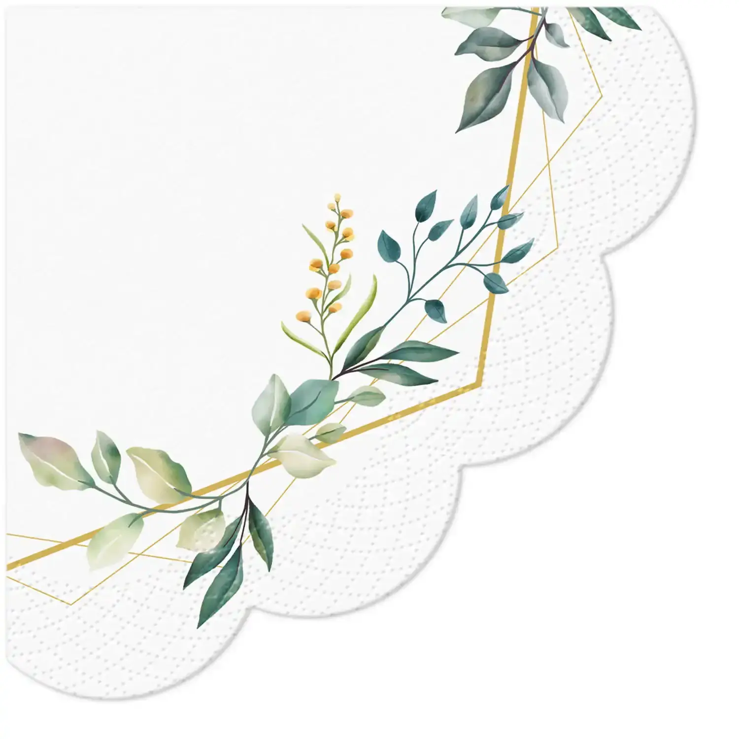 Serwetki papierowe okrągłe Leaves Frame - Papiernicze i szkolne