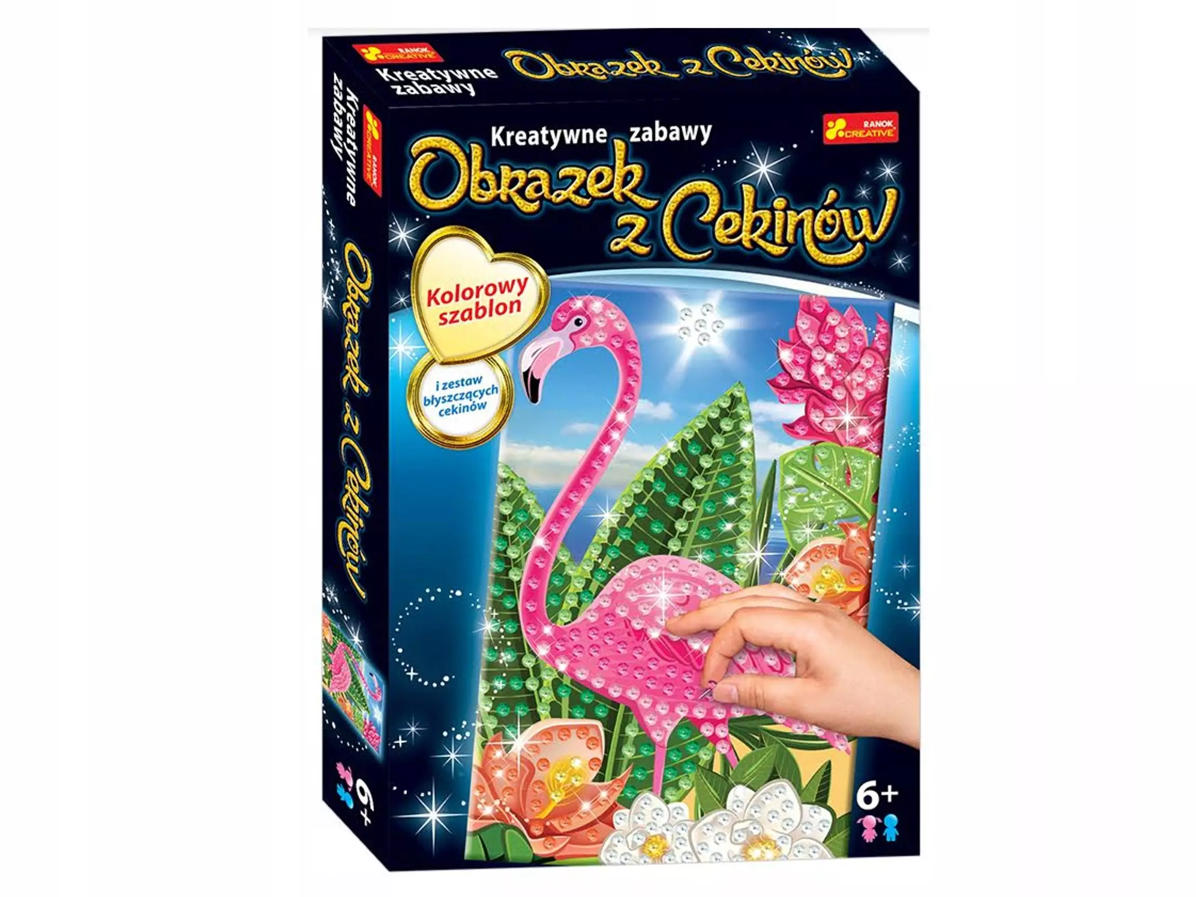 Obrazek z cekinów. Flaming - Zabawki