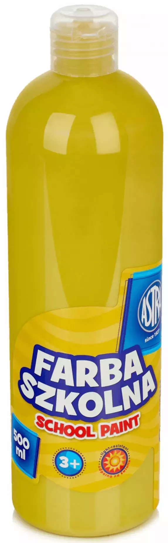 Farba szkolna 500 ml, żółta - Papiernicze i szkolne