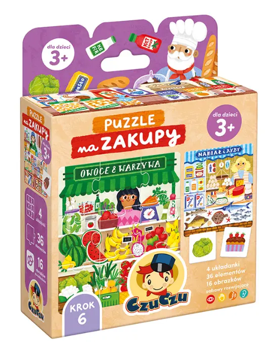 CzuCzu. Puzzle 4w1. Na zakupy - Puzzle