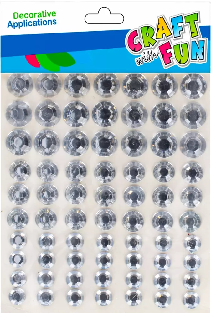 Ozdoba Dekoracyjna Samoprzylepna KrysztaŁki Diamenty Op.70 szt. Craft with Fun 501436 - Papiernicze i szkolne