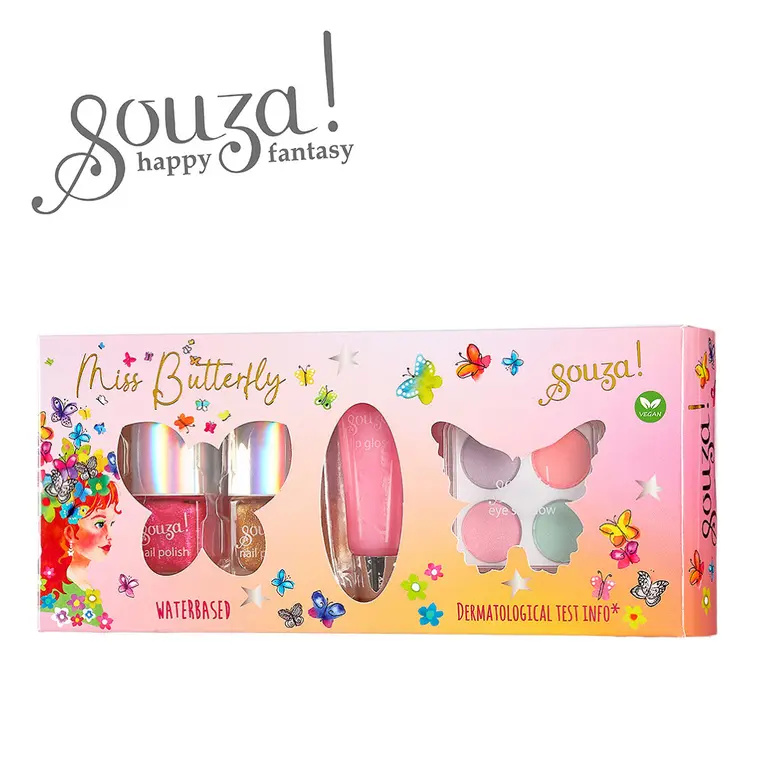 Souza! Kosmetyki do makijażu dla dzieci 7 el. zestaw Motyl - Zabawki