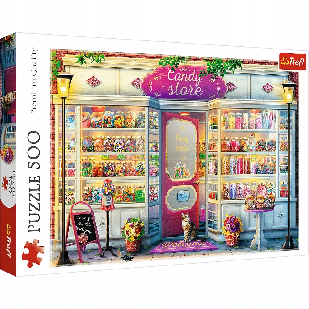 Puzzle 500 elementów. Sklepik ze słodyczami - Puzzle