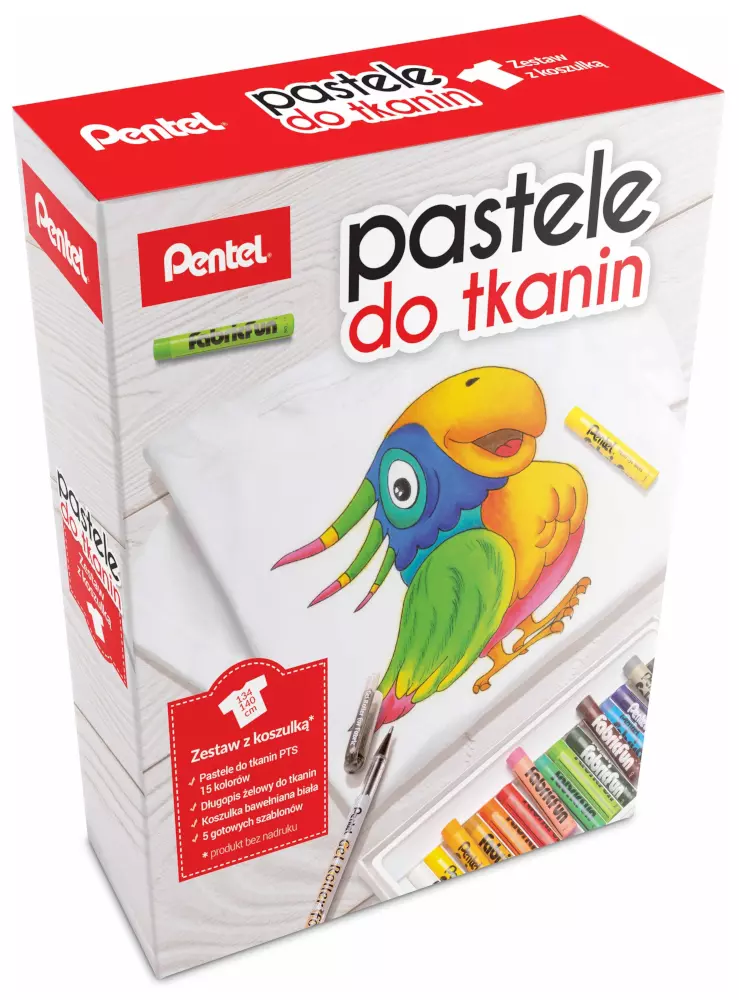 Pakiet. Pastele do tkanin / marker / koszulka - Zabawki