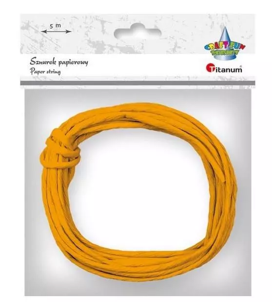Sznurek papierowy 3.5mmx5m pomarańczowy - Papiernicze i szkolne