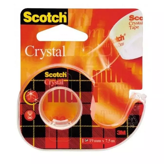 Taśma biurowa Scotch Crystal Clear dyspenser 19mm - Papiernicze i szkolne