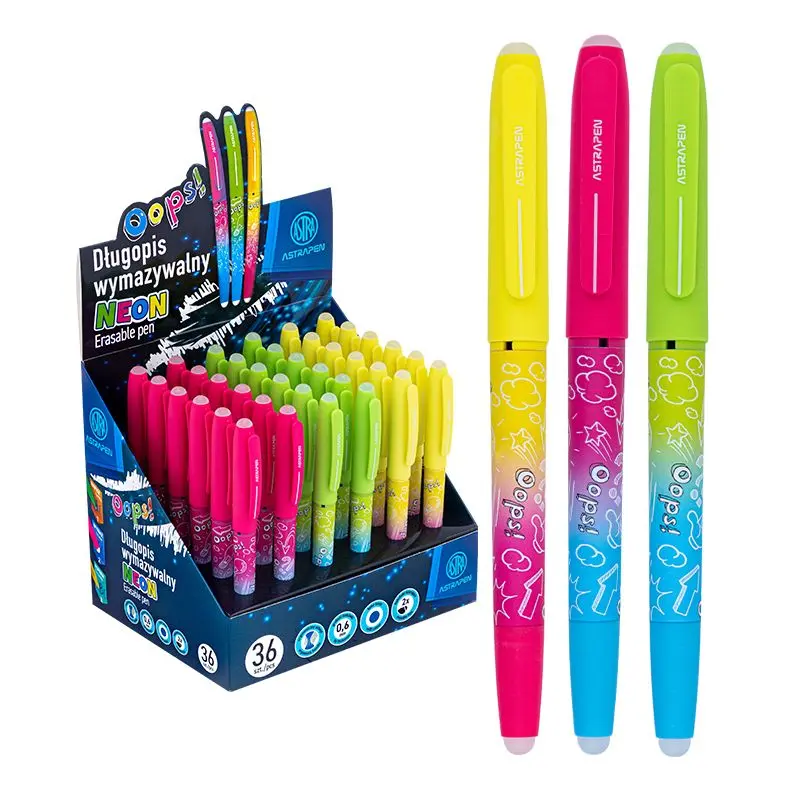 Długopis Neon wkład niebieski 0,6mm Zenith (201023029) - Papiernicze i szkolne