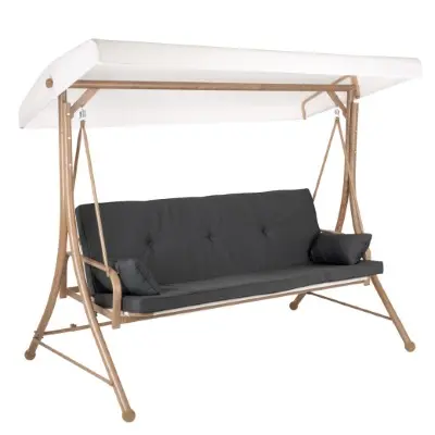 Huśtawka ogrodowa 3-osobowa 230x136x188cm,rozkładane oparcie - Elektronika i akcesoria