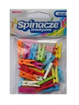 Klamerki kolorowe 7,5cm 12szt - Papiernicze i szkolne