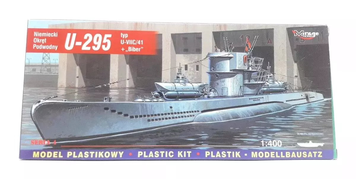 Model niemieckiego okrętu podwodnego U-295, 1:400 - Zabawki