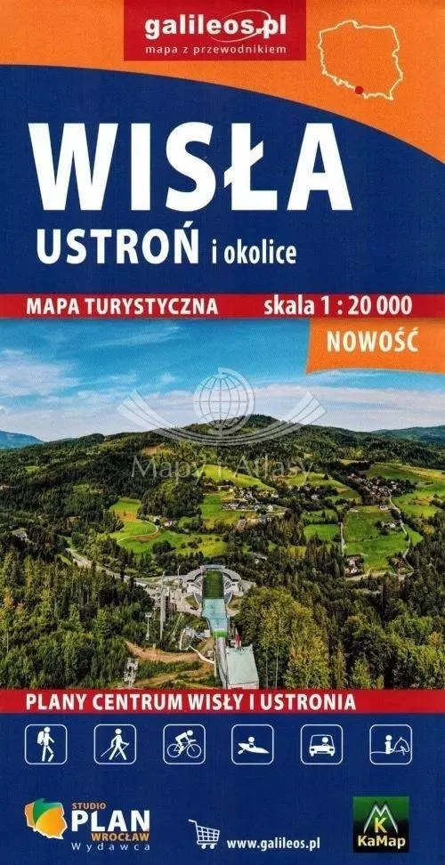Mapa - Wisła, Ustroń i okolice 1:20 000 - Książki