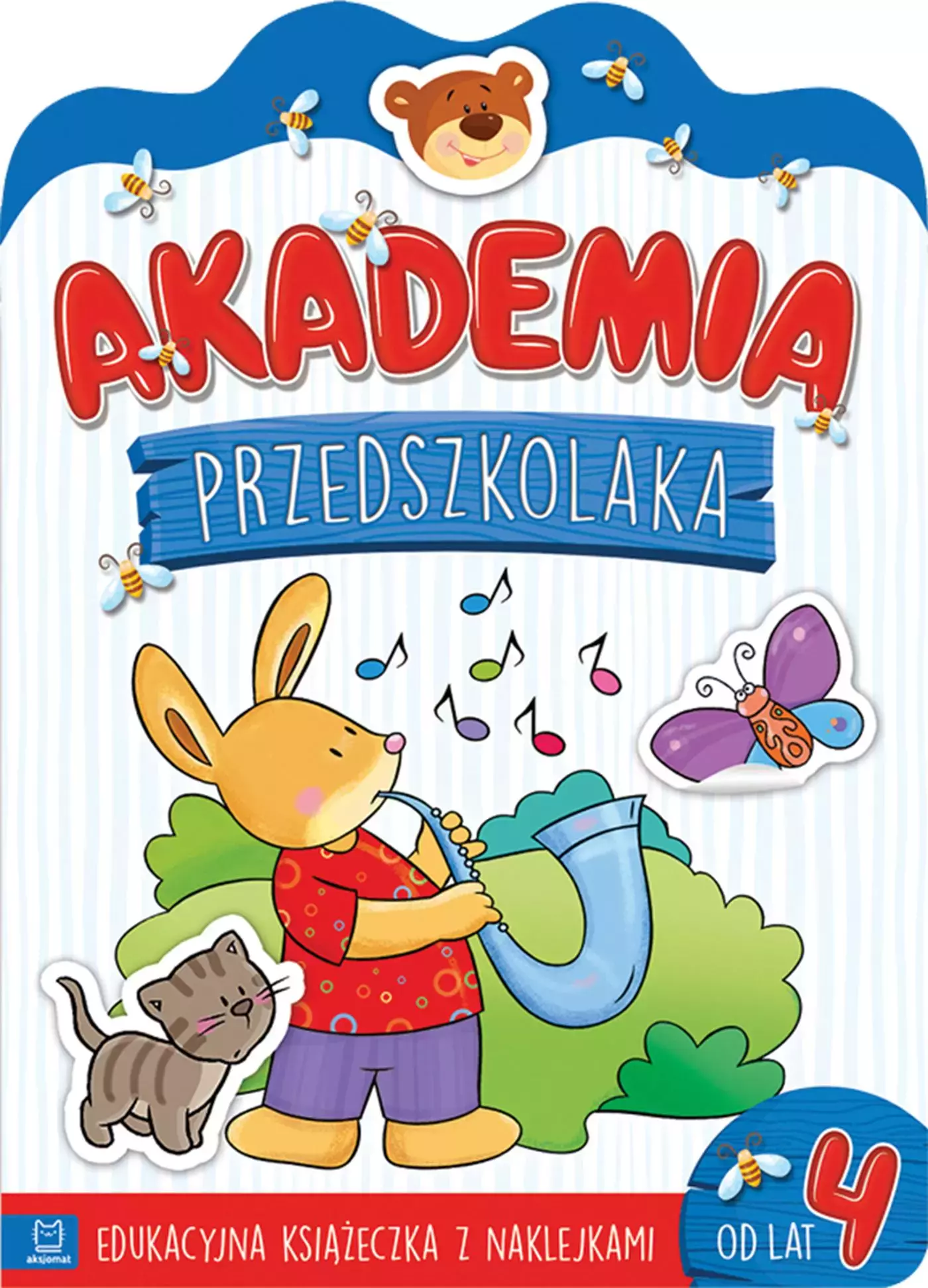 Akademia przedszkolaka od 4 lat. Edukacyjna książeczka z naklejkami - Książki