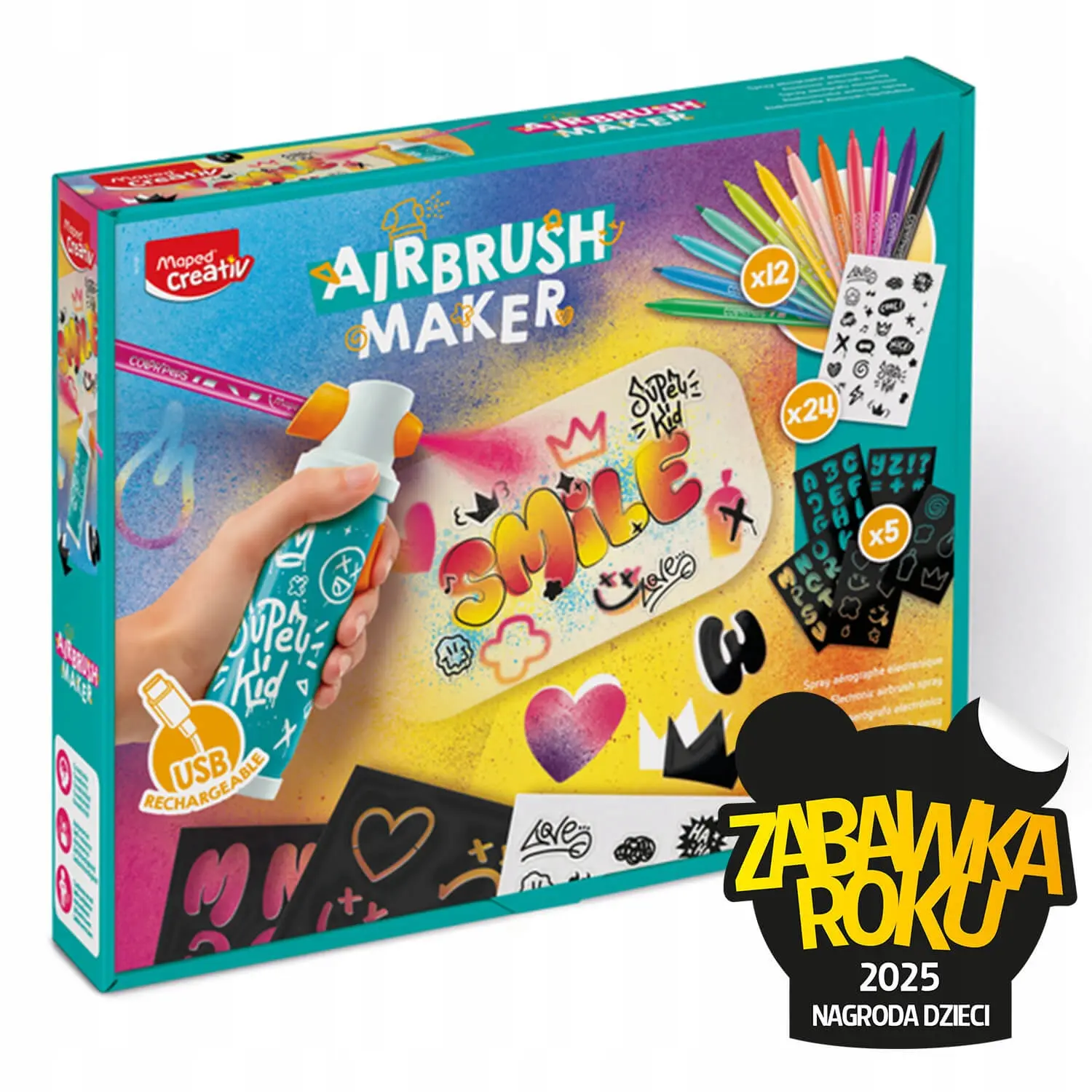 Spray AIRBRUSH do graffiti na akumulator - Zabawki