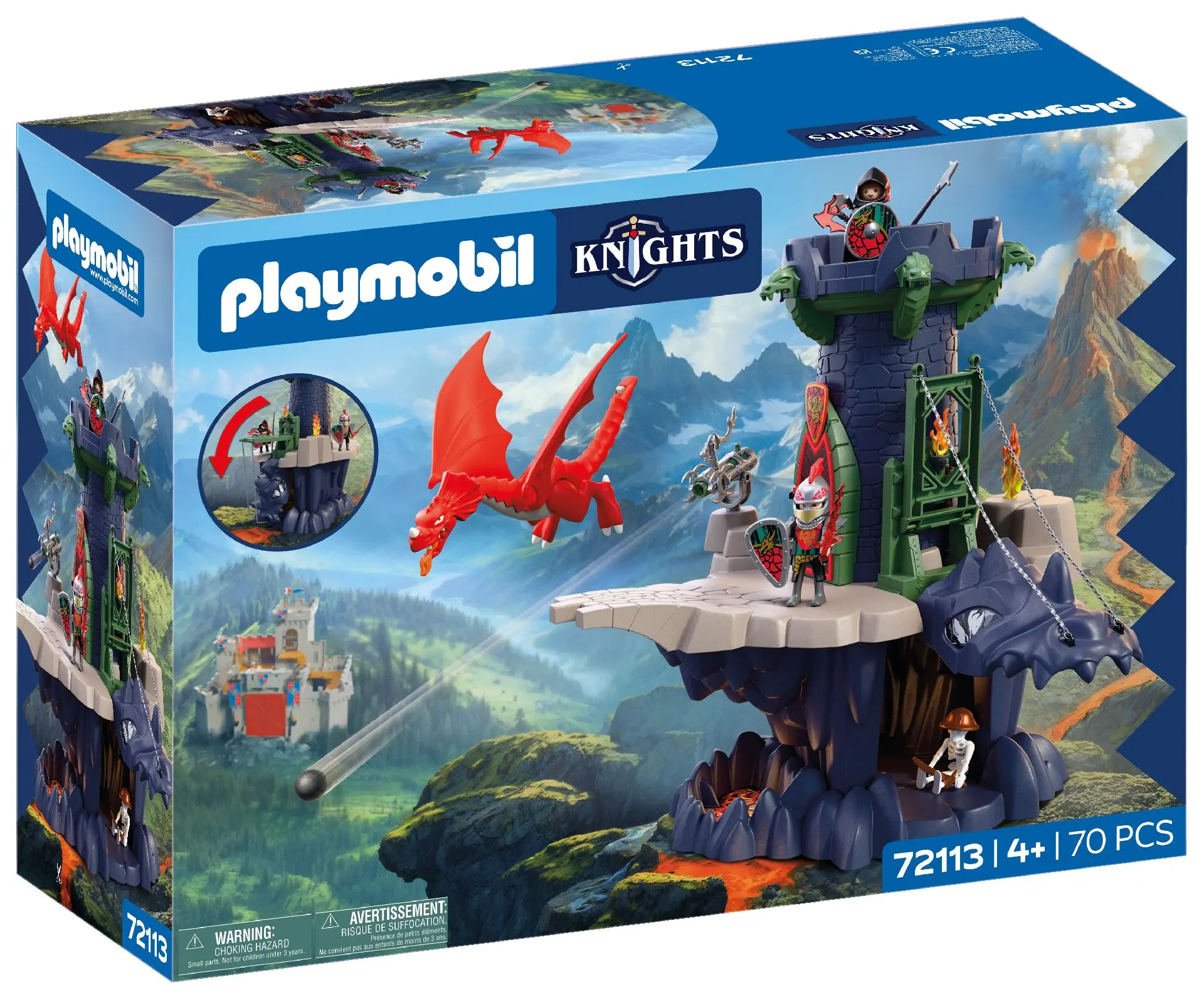 Playmobil Wieża rycerzy herbu Smok 72113 - Zabawki