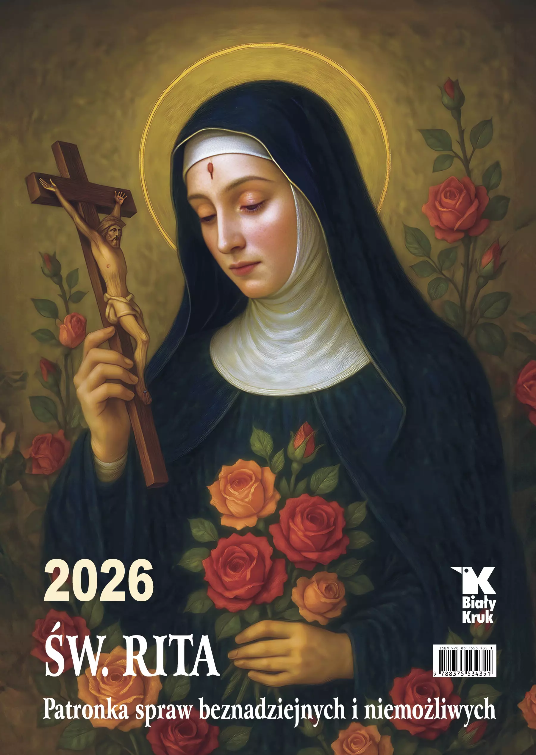 Kalendarz 2026 ścienny. Św. Rita. Patronka spraw beznadziejnych i niemożliwych - Książki
