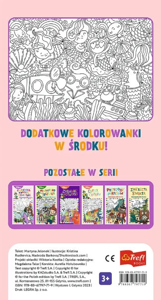 Bobaski i Miś. Kolorowanka XXL. Królestwo syrenek - Książki
