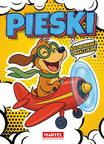 Kolorowanka komiksowa Pieski z naklejkami - Książki