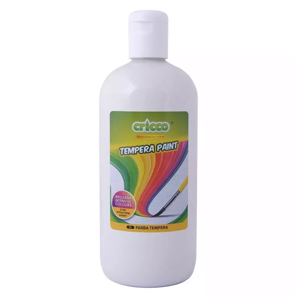 Farba tempera 500ml biała CRICCO - Papiernicze i szkolne