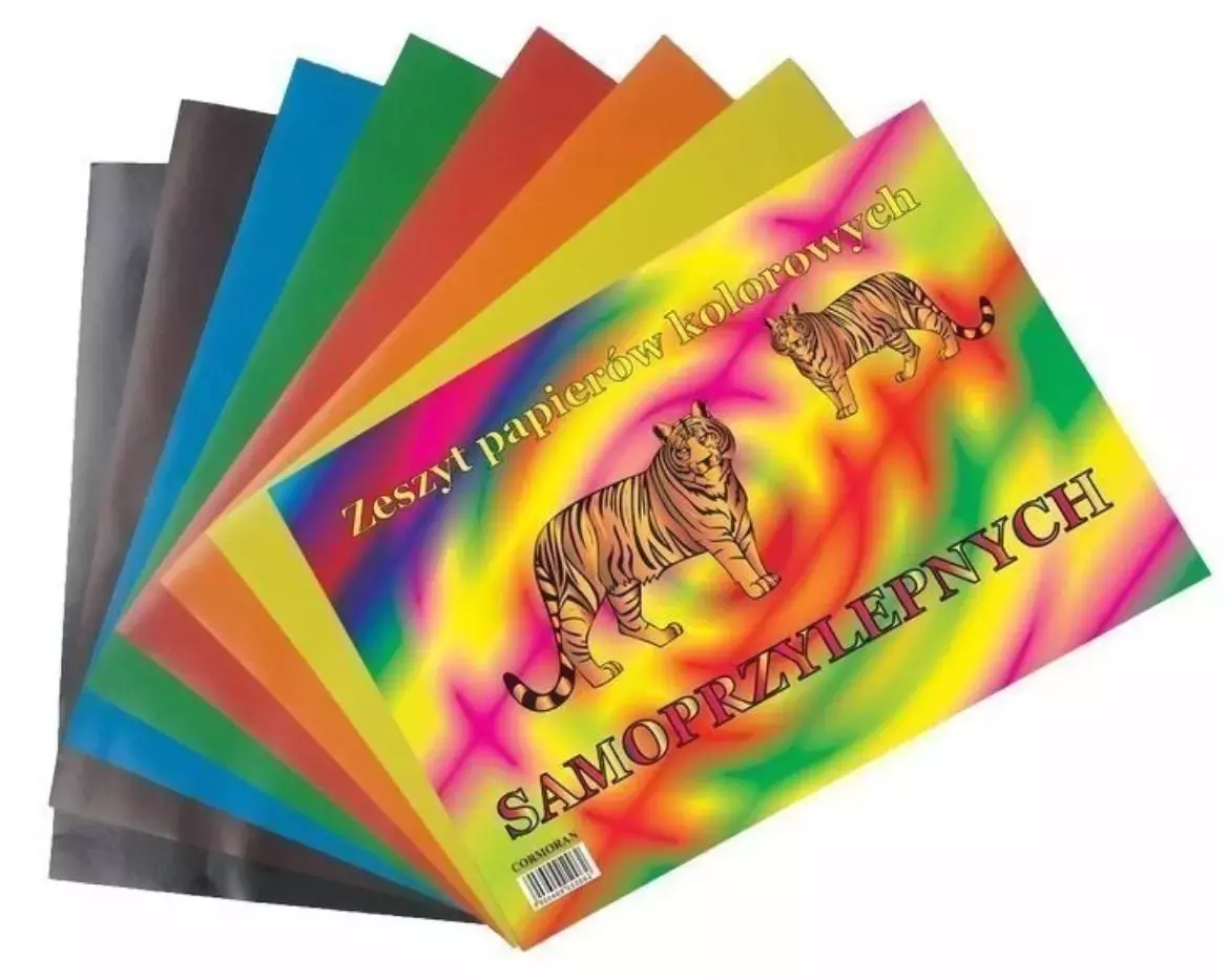 Papier kolorowy A5, samoprzylepny - Papiernicze i szkolne