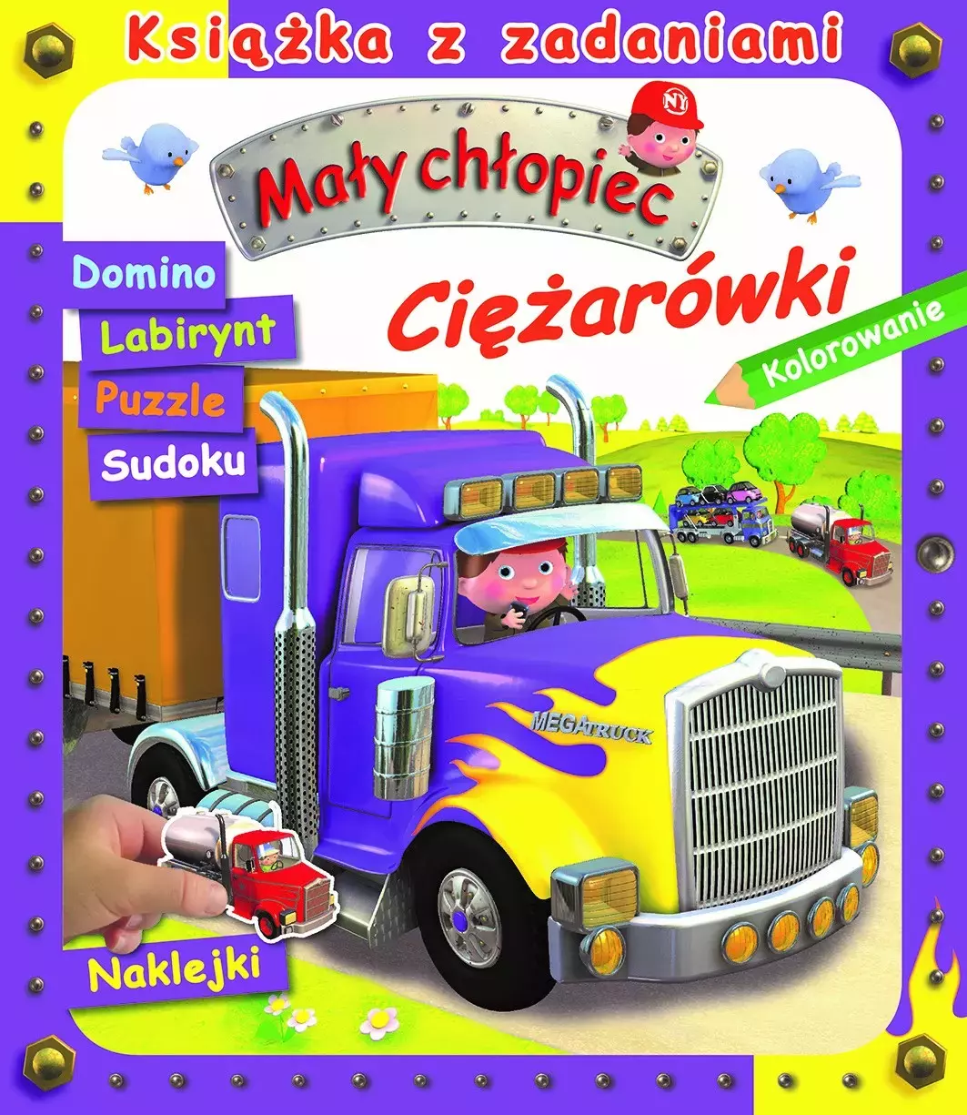Mały chłopiec. Książka z zadaniami. Ciężarówki - Książki