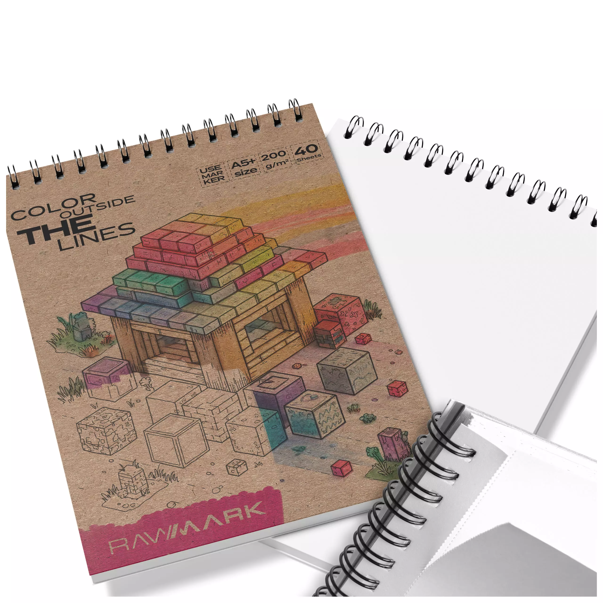 Blok A5 do markerów 40 ark. 200gsm 1szt.mix - Papiernicze i szkolne
