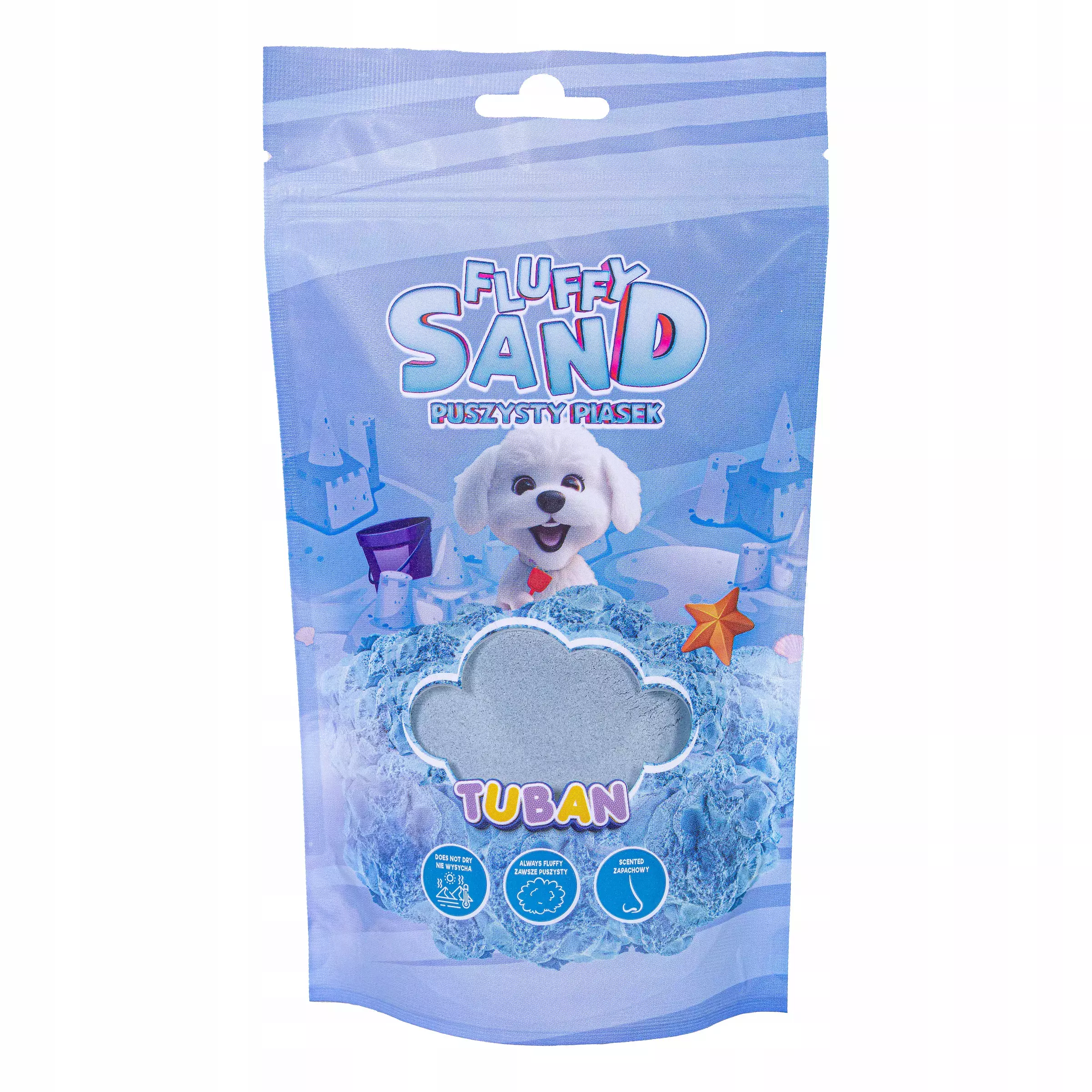 Fluffy Sand. Puszysty piasek niebieski, 90 g - Zabawki