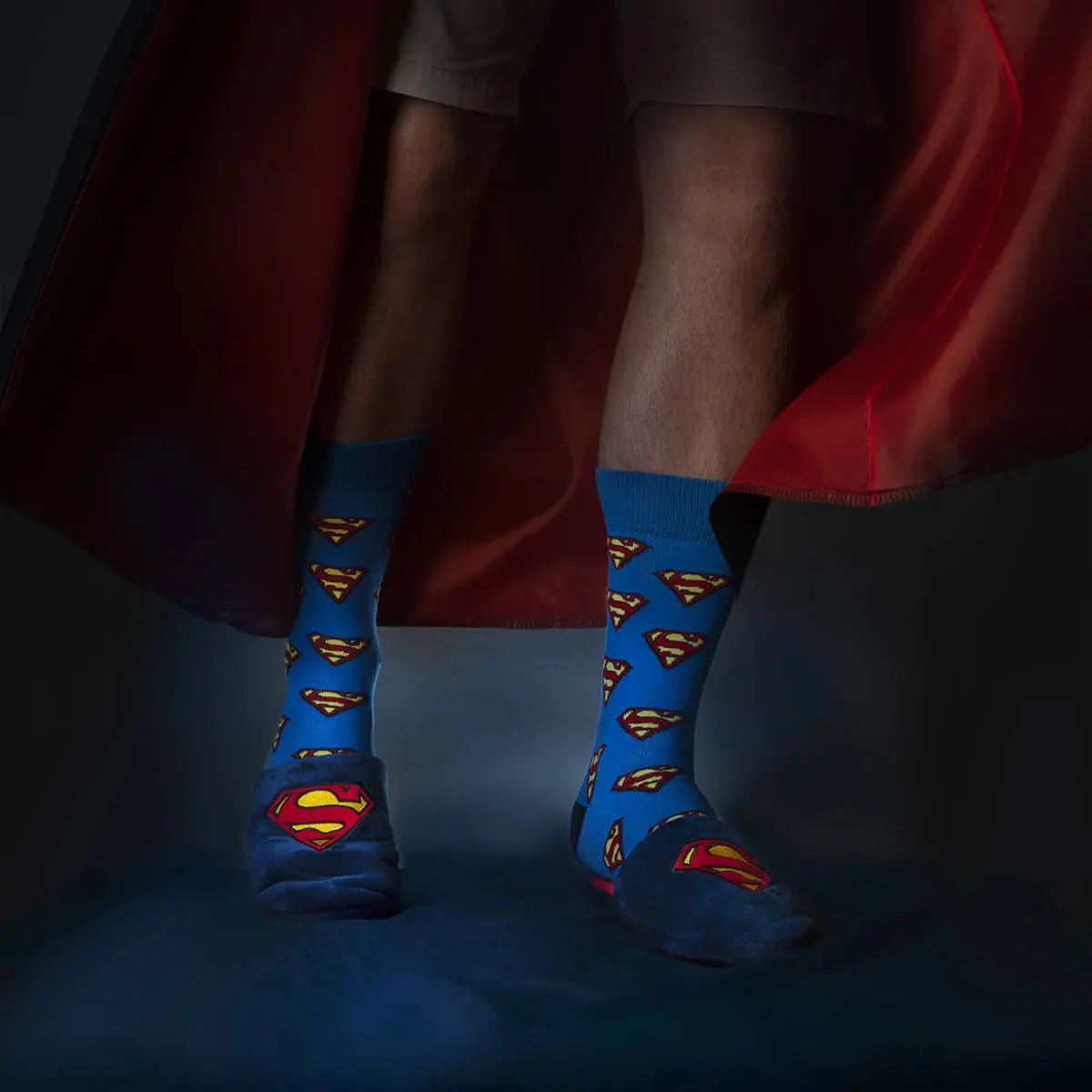 Zestaw Skarpetki + Kapcie Superman - rozmiar 43-44 - Mama i dziecko