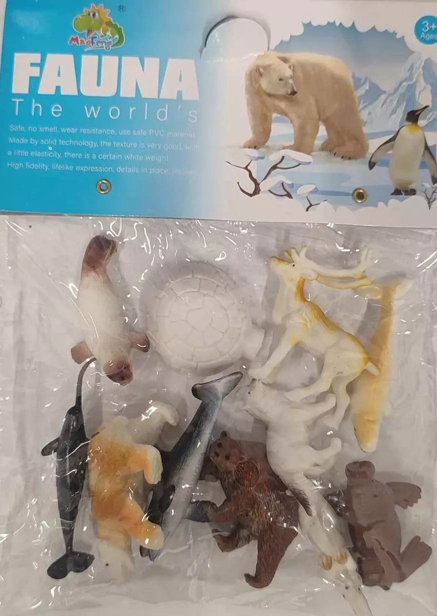 Figurki Zwierzęta morskie/dzikie/polar 12szt - Zabawki