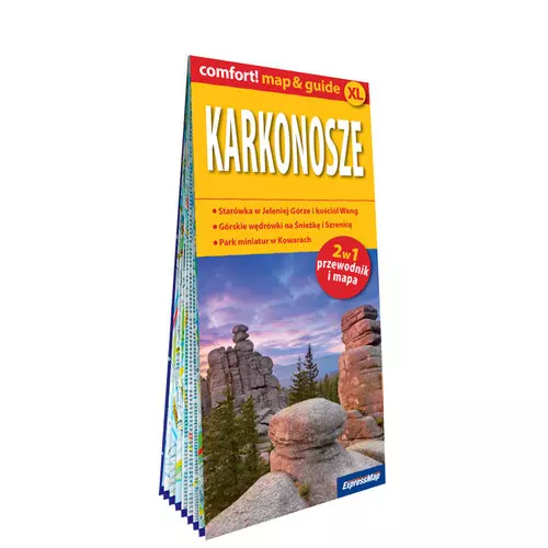 Karkonosze laminowany map&guide 2w1 przewodnik i mapa - Książki