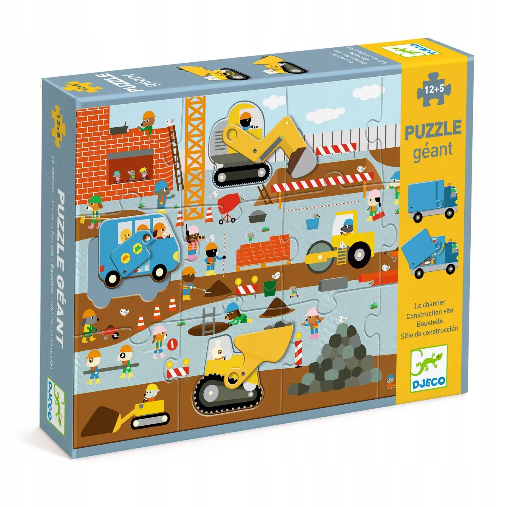 Puzzle kartonowe gigant PLAC BUDOWY - Puzzle
