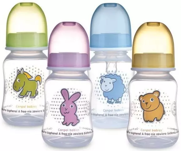 Butelka profilowana, 120 ml, mix wzorów - Mama i dziecko