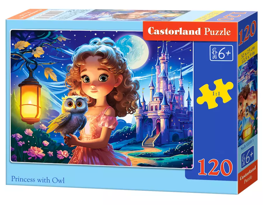 Puzzle 120 elementów. Księżniczka z sową - Puzzle