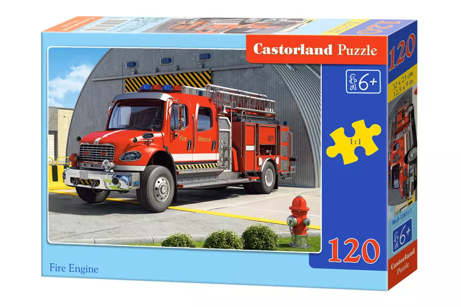 Puzzle 120 elementów. Wóz strażacki - Puzzle