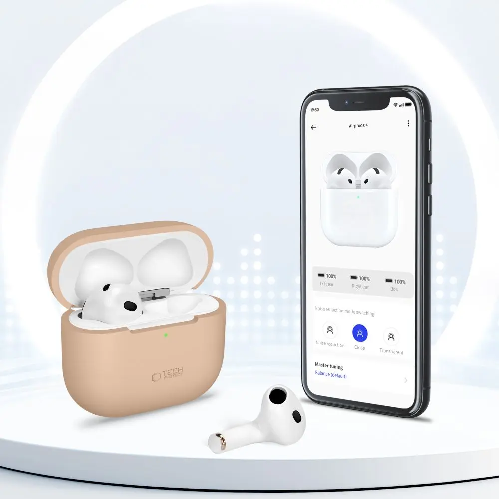 Tech-Protect Silicone Apple AirPods 4 Black - Elektronika i akcesoria