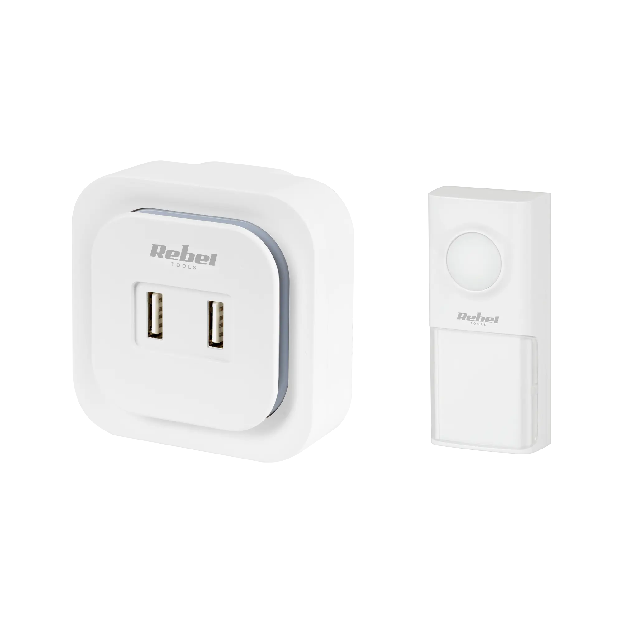 Dzwonek bezprzewodowy do drzwi z wtyczką 230V (36 melodii, 2 gniazda USB) - Dom i ogród