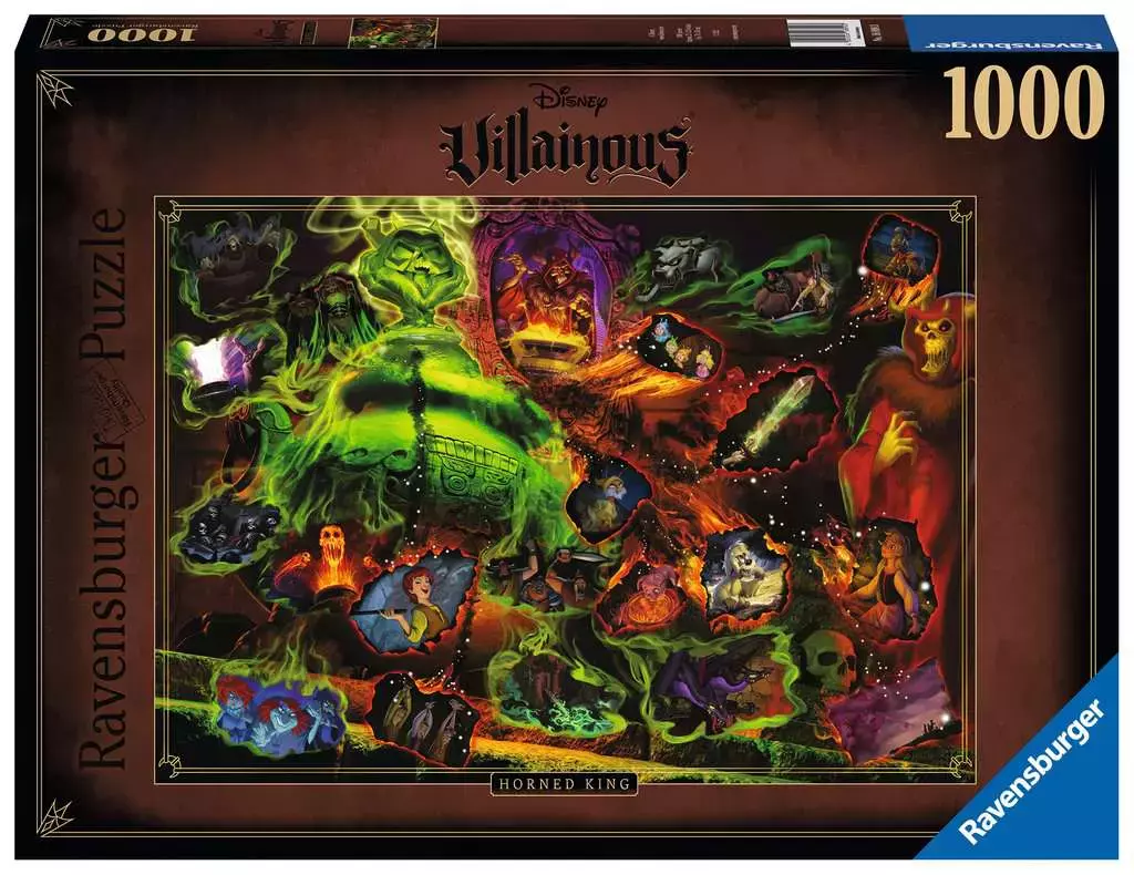 Puzzle 1000 elementów. Disney Czarne Charaktery. Rogaty Król - Puzzle