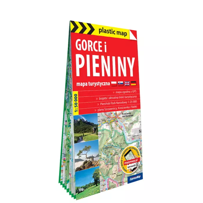 Gorce i Pieniny; foliowana mapa turystyczna 1:50 000 - Książki