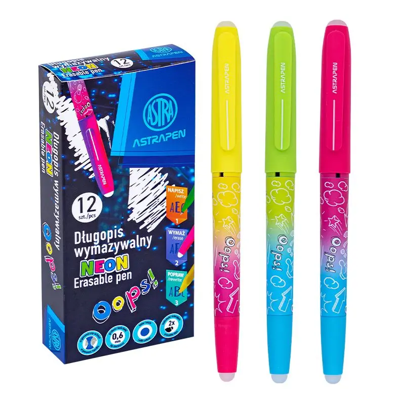 Długopis Neon wkład niebieski 0,6mm Zenith (201023029) - Papiernicze i szkolne